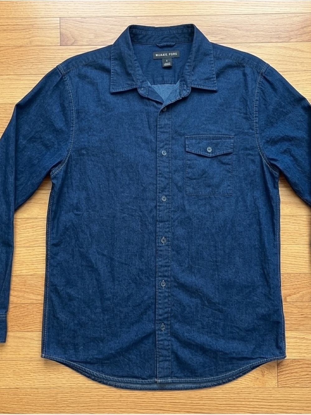 Michael Kors Men's Dark Denim Button-Down Shirt
